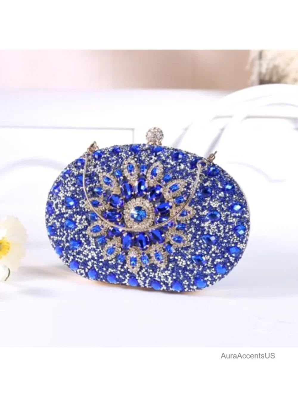 Sparkly Rhinestone Evening Bag Clutch Chain Purse Luxury Handbag